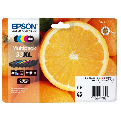 EPSON MULTIPACK 33XL ARANCIA N.5 COLORI
