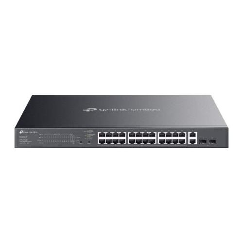 SWITCH TP-LINK OMADA ES228GMP 24P PoE+ GIGABIT 10/100/1000Mbps RJ45+2P GIGABIT NO PoE+2P SFP Budget 384W Easy Managed Switch