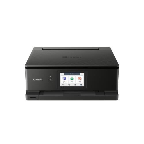 CANON PIXMA TS8750 BLACK 3 in 1, connettivitÇÿ Wi-Fi, display da 10,8cm, VelocitÇÿ di stampa 15 ipm (B/N) e 10 ipm (colore), 6 cartucce separate, doppia alimentazione carta, FR automatica, stampa su CD/DVD Colore NERO