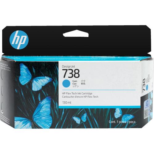 HP INC HP 738 130-ML CYAN DESIGNJET INK