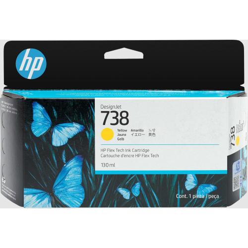 HP INC HP 738 130-ML YELLOW DESIGNJET INK