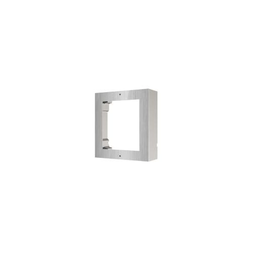 HIKVISION Cornice 1 modulo. Contiene cornice e scatola da parete per posto esterno silver in alluminio - DS-KD-ACW1/S