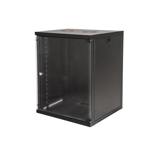 RACK LINK 19'' ARMADIO 15 UNITA' DA MURO PER RETI (A)750x(L)540x(P)600mm ASSEMBLATO COLORE NERO- LK1915U66N