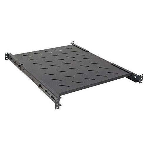 RIPIANO LINK PER ARMADIO RACK 19" ALLUNGABILE 550mm CON 4 AGGANCI NERO per armadi profondi 800mm LKRIP550AN