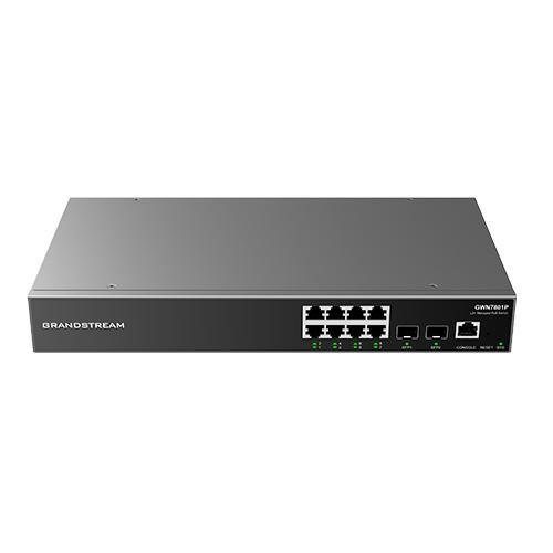 Grandstream GWN7801P - switch L2+ 8 porte PoE 120W + 2 sfp. Utilizzabile con il controller GWN sia in Cloud che on premise
