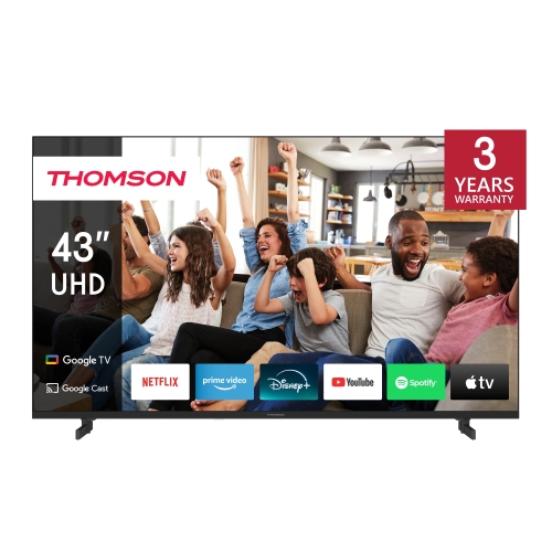 TV THOMSON LED 43" 43UG4S14 SMART GOOGLE TV DVB-T2/S2 UHD CI+ 3XHDMI 2XUSB -TELECOMANDO RETRO ILLUMINATO VESA