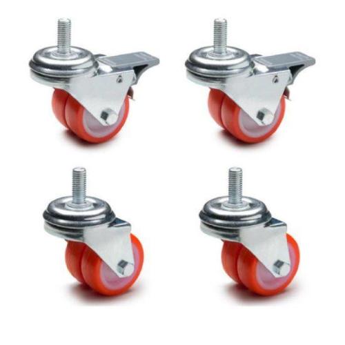 ITRACK SET 4 RUOTE(2 CON FRENO 2 SENZA)