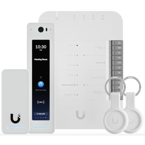 Ubiquiti - UA-G2-SK-Pro - UniFi quick start for Access with all you need for one door with two reader, (1) Door Hub, (1) G2 Reader Pro, (1) G2 Reader for door exit, or entry for an additional door (second Hub required), (2) Pocket Keyfobs