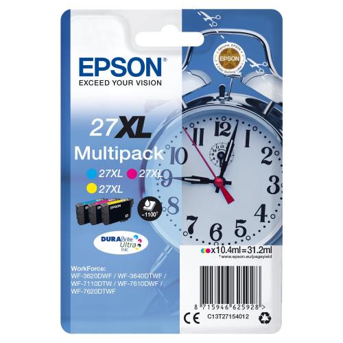 EPSON MULTIPACK SVEGLIA 27XL 3CART COLORI