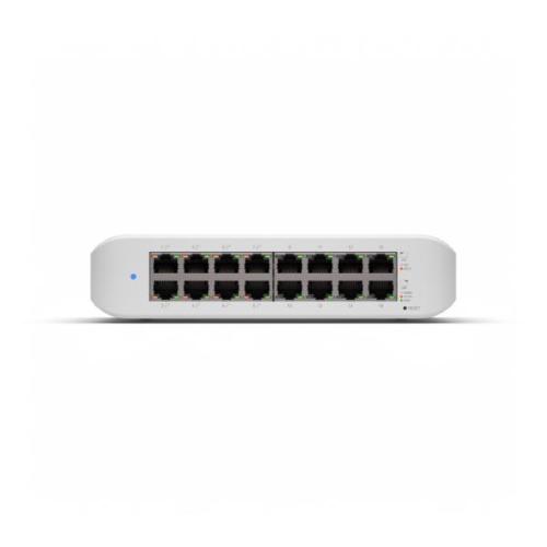 Ubiquiti UniFi Switch Desktop USW-Lite-16-POE-EU 16 Porte Lan Gigabit di cui 8 Porte Lan PoE+ Budget 45W L2