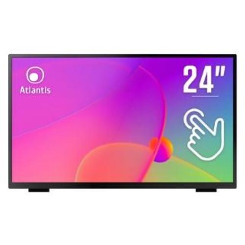 MONITOR ATLANTIS TOUCH LED 23,8" Wide A05-T24A-VHDM 1920x1080 8ms 220/212 cd/mÂ² 3000:1 (10M:1) VESA MM VGA HDMI DP 10 Tocchi