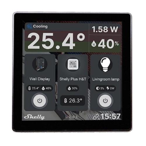 Shelly Wall Display - WLAN - Nero