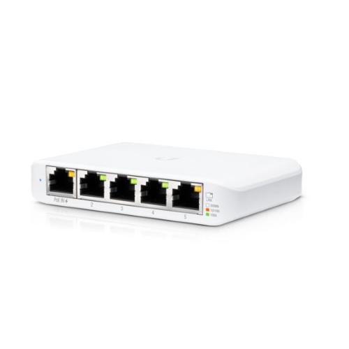 Ubiquiti - USW-Flex-Mini-EU - pack 3 - UniFi 5 Port Layer 2 switch with 4 GbE ports, 1 GbE PoE input port for power