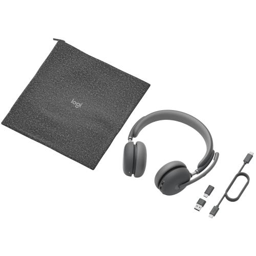 HEADSET - Logitech Zone Wireless 2 UC - GRAPHITE UC - 2.4GHZ/BT - N/A - EMEA-914 - A00174 A00172 NO STAND