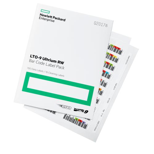 HEWLETT PACKARD ENTERPRISE HPE LTO-9 RW BAR CODE LABEL PACK