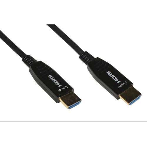 CAVO LINK HDMI 2.0 TO HDMI, M/M, 50MT, AOC FIBRA OTTICA IBRIDO, HDCP, ARC, EDID 4K - 60HZ, 4:4:4, NERO, LKCHD50F
