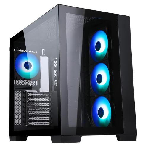 CASE ITEK TOWER "DARK CAVE" GAMING 2*USB3,1*USB-C 4*12cm fan ARGB, Trasp Wind, - ITGCADCAGB