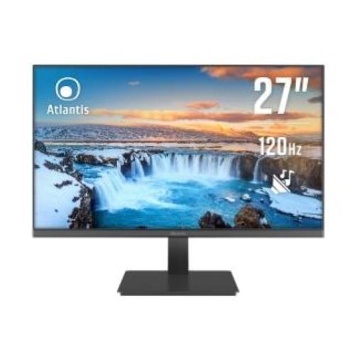 MONITOR ATLANTIS LED 27" Wide A05-HE27VF-VHM VA 1920x1080 120HZ 5ms 263Â±10cd/mÂ² 4.000:1 VESA MM VGA HDMI Black