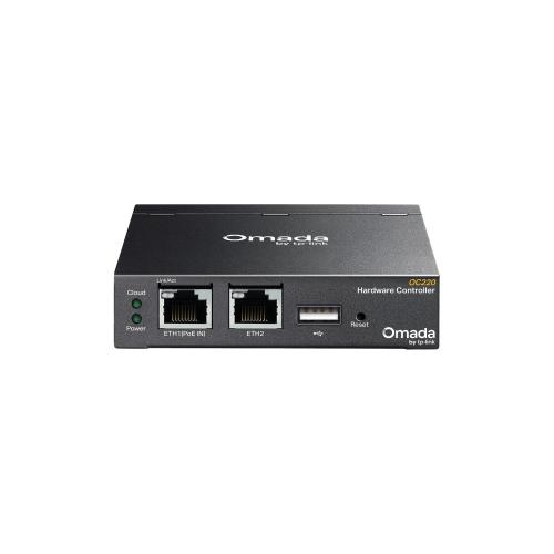TP-Link - OC220 - Omada Hardware Controller, 2Ã— 10/100/1000 Mbps Ethernet Ports, 1Ã— USB 2.0 Port, 1Ã— Micro USB Port, Cloud Access, Centralized Management for up to 100 Omada EAPs + 20 Omada switches + 10 Omada gateways, Powered by 802.3af/at PoE or Mic