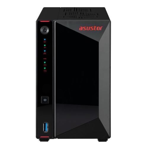 ASUSTOR NAS TOWER 2 Bay + 4xM.2 NVMe , Intel Celeron N5105 Quad-Core, 4GB RAM (max 16GB), 2x2.5 GbE, 3xUSB 3.2 Gen-2 .. AS5402T