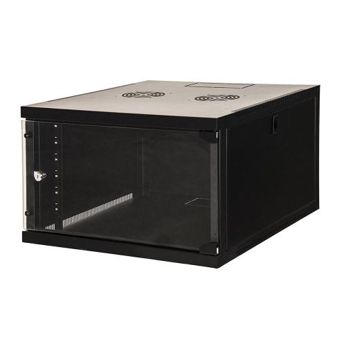 LINK ARMADIO RACK 19 6 UNITA' DA MURO (A)350X (L)540 X PROFONDITA' 600 MM. COLORE NERO PORTA VETRO - LK1907U66N