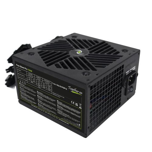 ALIMENTATORE TECNOWARE 750W FREE SILENT PRO 4+4PIN 12V CPU 6+2 PIN6+2PIN PCI-E FAN 12cm Silenzioso 50-80cm FLATCABLE-FAL751FSP12