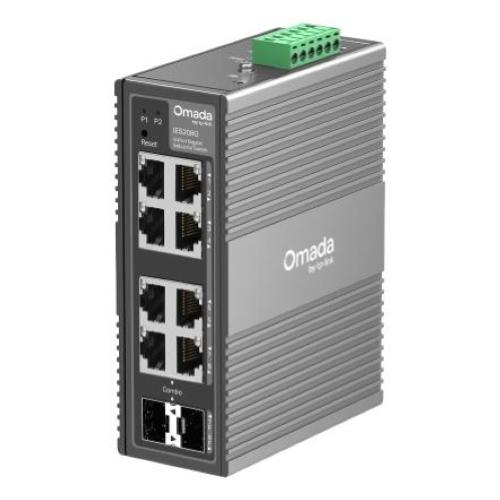 TP-Link - IES208G - Omada 8-Port Gigabit Industrial Easy Managed Switch, 8Ã— Gigabit RJ45 Ports, 2Ã— Combo Gigabit SFP Slots, -40-75 â„ƒ Operating Temperature.