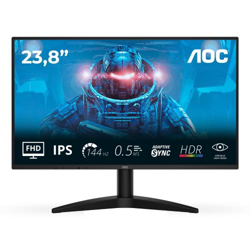 MONITOR AOC LED 23.8'' Wide 24B36X IPS 1920x1080 144HZ 4ms 300cd/mq 1.500:1 HDMI DP GAMING