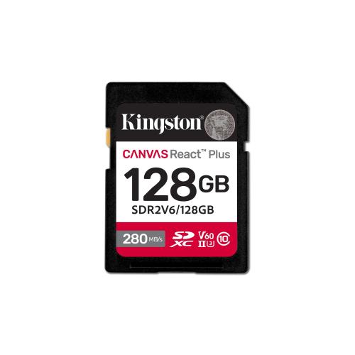 KINGSTON 128GB CANVAS REACT PLUS SDXC U3 V60