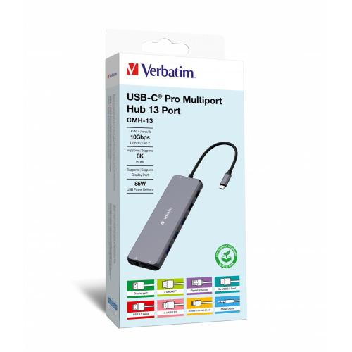 VERBATIM USB C MULTIP.13 IN 1 HDMI 8K PD 85W