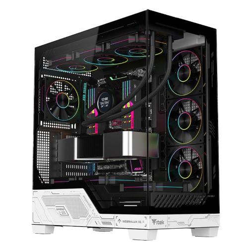 CASE ITEK M.TOWER "NEBRALUX 01 - Gaming Tower, ATX, 4x12cm ARGB fan, 2xUSB3, Type-C, Darker Temp Glass Side - ITGCANL01