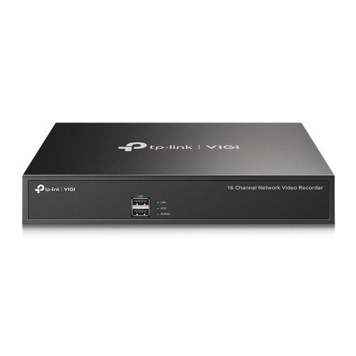 TP-Link - 16 Channel Network Video Recorder SPEC: H.265+/H.265/H.264+/H.264, Up to 8MP resolution, Decoding capability/4-ch @2MP,80 Mbps Incoming Bandwidth(up to 16 channels), 1Å¾ SATA Interface(up to 10 TB), 1Å¾ 100Mbps Ports, 2Å¾ USB 2.0,12V DC 1.5 A, 1