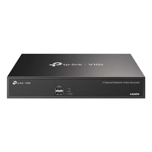 TP-Link - VIGI NVR1004H - 4 Channel Network Video Recorder, 1Ã— SATA Interface (up to 10 TB), 1Ã— 100Mbps Ports, 2Ã— USB 2.0, 12V DC 1.5 A, 1Ã— VGA port & 1Ã— HDMI port(Up to 4K)(Synchronous Outputs)