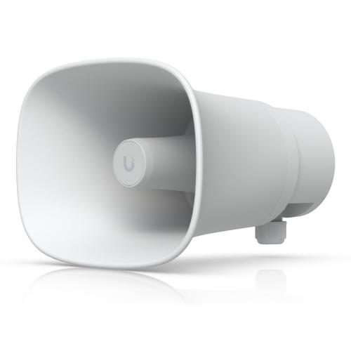 Ubiquiti - UP-AI-Horn-Speaker-W - UniFi PoE 120 dB horn speaker with advanced AI alert functionality and versatile wall, corner, and pole mounting options