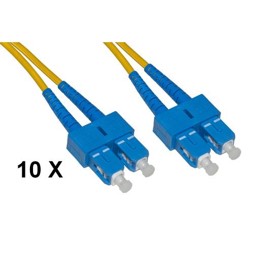 LINK CAVO FIBRA OTTICA SC A SC SINGLEMODE DUPLEX OS2 GUAINA 2 MM 50/125 MT.2 - CONF. 10PZ - LKSCSC902E