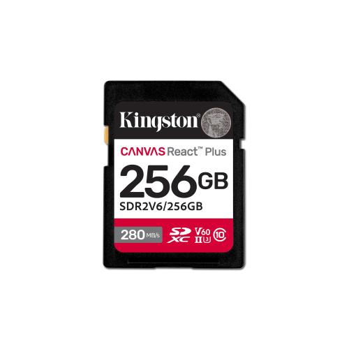 KINGSTON 256GB CANVAS REACT PLUS SDXC U3 V60