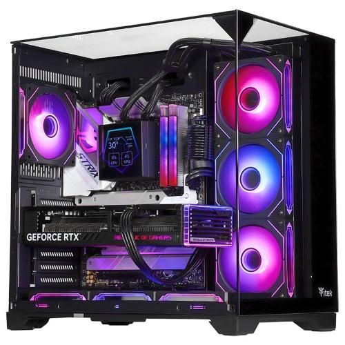 CASE ITEK TOWER "DARK CAVE PANO" GAMING 2*USB3,1*USB-C 4*12cm fan ARGB, Temp Glass Top, Side & Front Panel, - ITGCADCPAB
