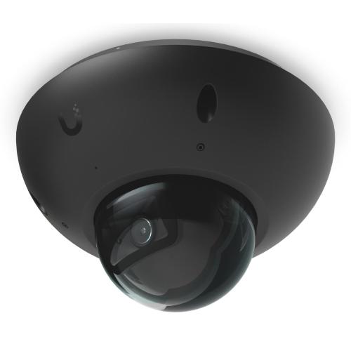 Ubiquiti - UVC-G6-Dome-B - All-weather, vandal-proof 4K PoE camera with a 1/1.8" 8MP image sensor, Multi-TOPS AI Engine, and long-range IR night vision ideal for discreet installations in high-traffic areas.