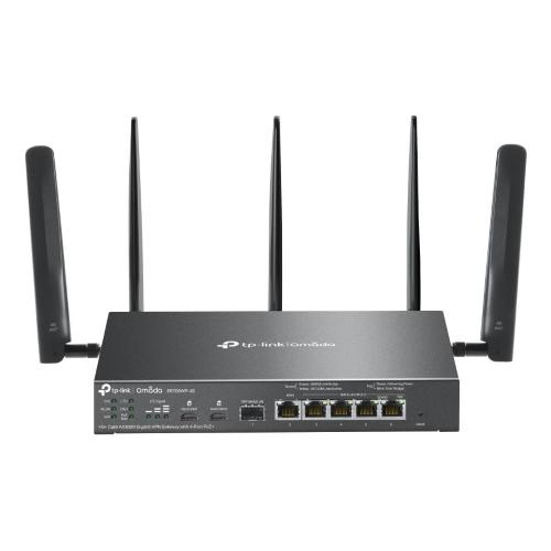TP-Link - ER706WP-4G - Omada 4G+ Cat6 AX3000 Gigabit VPN Gateway with 4-Port PoE+,4G+ Cat6 up to 300 Mbps- 3 Gbps Wi-Fi 6 Speeds with HE160-1Ã— Gigabit SFP WAN/LAN Port, 5Ã— Gigabit WAN/LAN Ports-5Ã— High-Gain Detachable Antennas Centralized Management