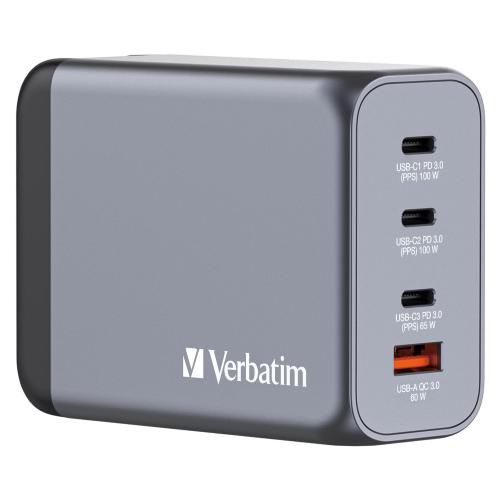 VERBATIM GAN CHARGER 4 PORT 200W