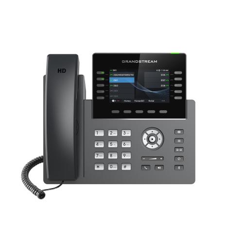 Grandstream GRP-2615 -Wi-Fi IP Phone, 5 account SIP, 10 tasti di linea, Porte Gigabit con PoE, Bluetooth, 40 tasti BLF