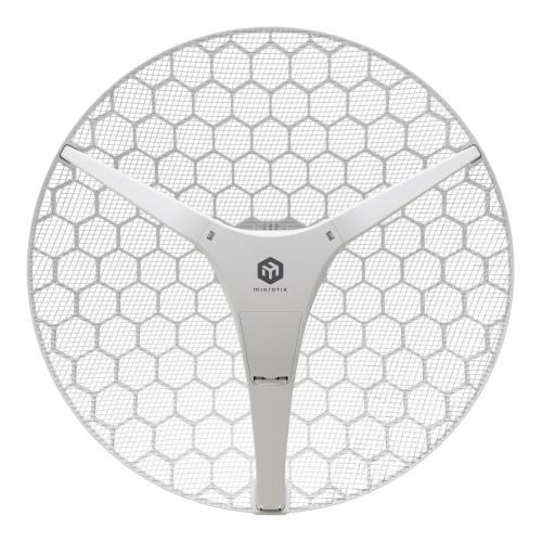 MikroTik - MikroTik CPE 5 GHz con antenna integrata da 27 dBi. Wi-Fi 6, 1x Gigabit Ethernet con PoE passivo. CPU dual-core 800 MHz, 256 MB RAM, 128 MB NAND