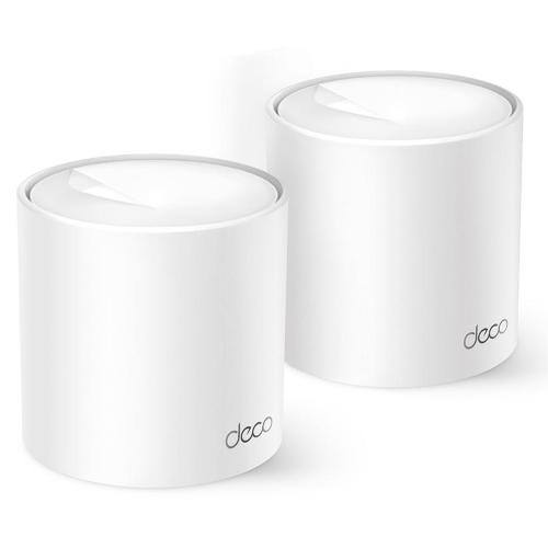 ROUTER TP-LINK Deco X10(2-pack) WIRELESS AX1500 HOME MESH WI-FI 6 Router 300 Mbps at 2.4 GHz + 1201 Mbps at 5 GHz, 2P GIGABIT