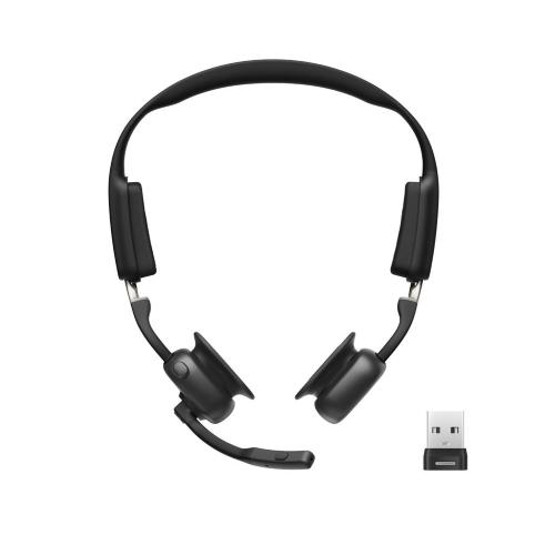 SHOKZ OpenMeet UC Wireless Bluetooth Bone Conduction Videoconferencing Headset with USB-A adapter - dongle USB-A incluso