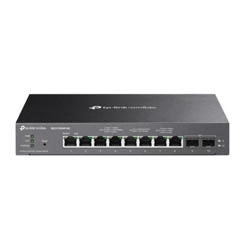 SWITCH TP-LINK SG2210XMP-M2 8P LAN GIGABIT+2P 10GE SF con 8P PoE+ 802.3at/af, 160W PoE Power comp con OMADA SDN Controller