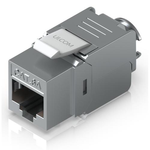 Ubiquiti - UACC-Keystone-Jack-C6A - Toolless keystone for terminating a CatA6 Ethernet jack without the use of a punch-down or crimping tool. 12 pcs per box.