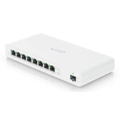 Ubiquiti - UISP-S-EU - Layer 2, Gigabit PoE switch designed for MicroPoP applications and building secure, high-performance networks, (8) GbE RJ45 ports with 27V passive PoE output, (1) SFP port, 110W (27V) total PoE availability*, 15W/port (2-pair) / 30W