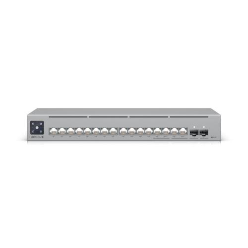 UBIQUITI SWITCH USW-Pro-Max-16-PoE 16 Porte LAN PoE++ (4P 2.5GbE + 12P 1G) Budget 180W + 2 Porte 10G SFP+ L3