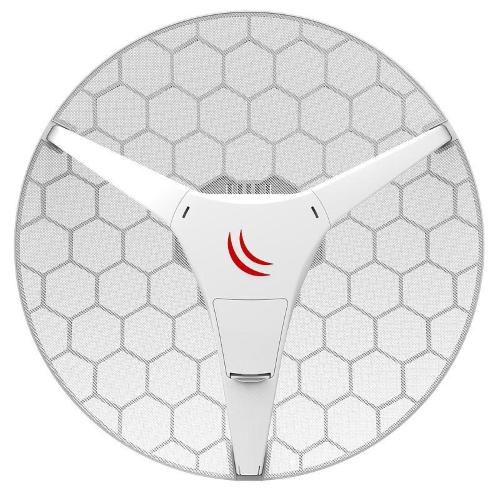 MikroTik, Wireless Wire Dish, Pair of preconfigured LHGG, 60ad devices for 60Ghz link (60GHz antenna, 802.11ad wireless, four core 716MHz CPU, 256MB RAM, 1x Gigabit LAN, RouterOS L3, POE, PSU) for 1Gbps full duplex on distances of up to 2km