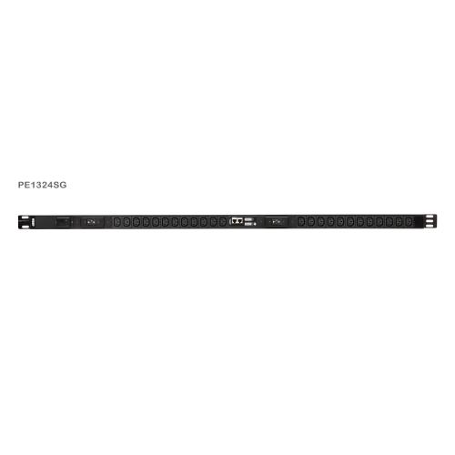 ATEN 24-OUTLET 0U PDU WITH CURRENT & VOLTAGE LCD DISPLAY, OVERCURRENT AND SURGE PROTECTION (32A) (24X C13)